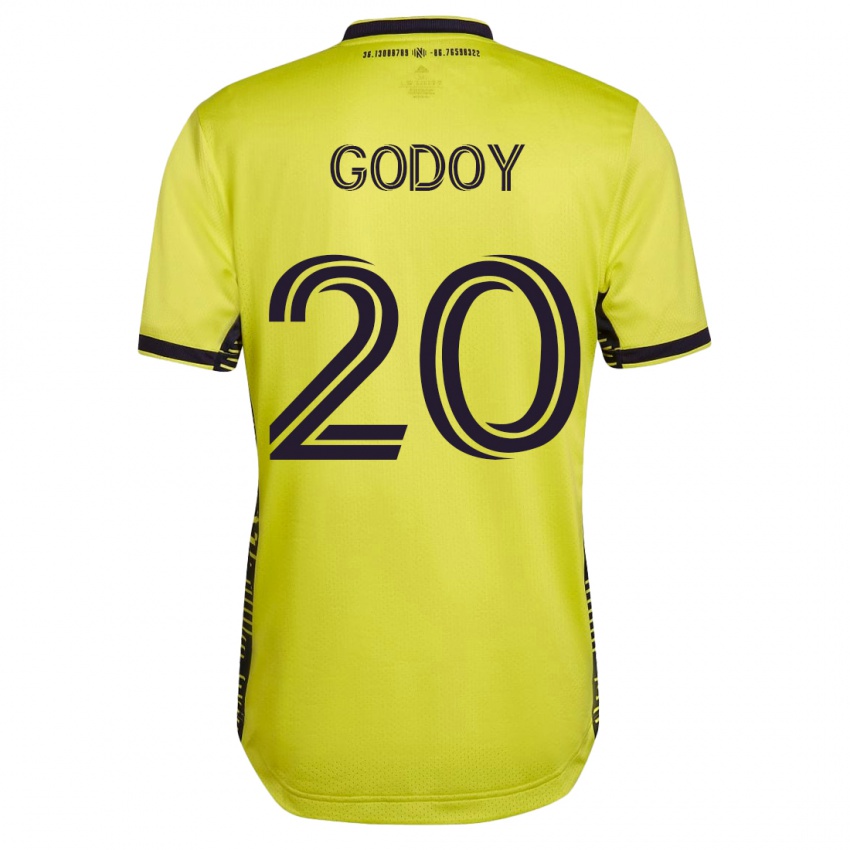 Mujer Camiseta Aníbal Godoy #20 Amarillo 1ª Equipación 2023/24 La Camisa Perú