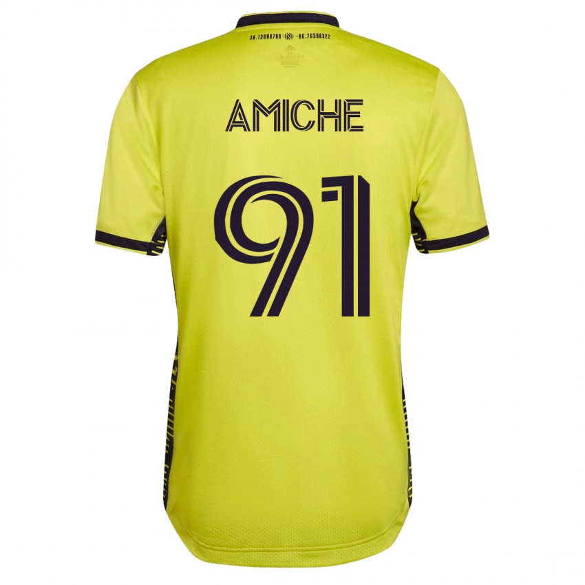 Mujer Camiseta Kemy Amiche #91 Amarillo 1ª Equipación 2023/24 La Camisa Perú