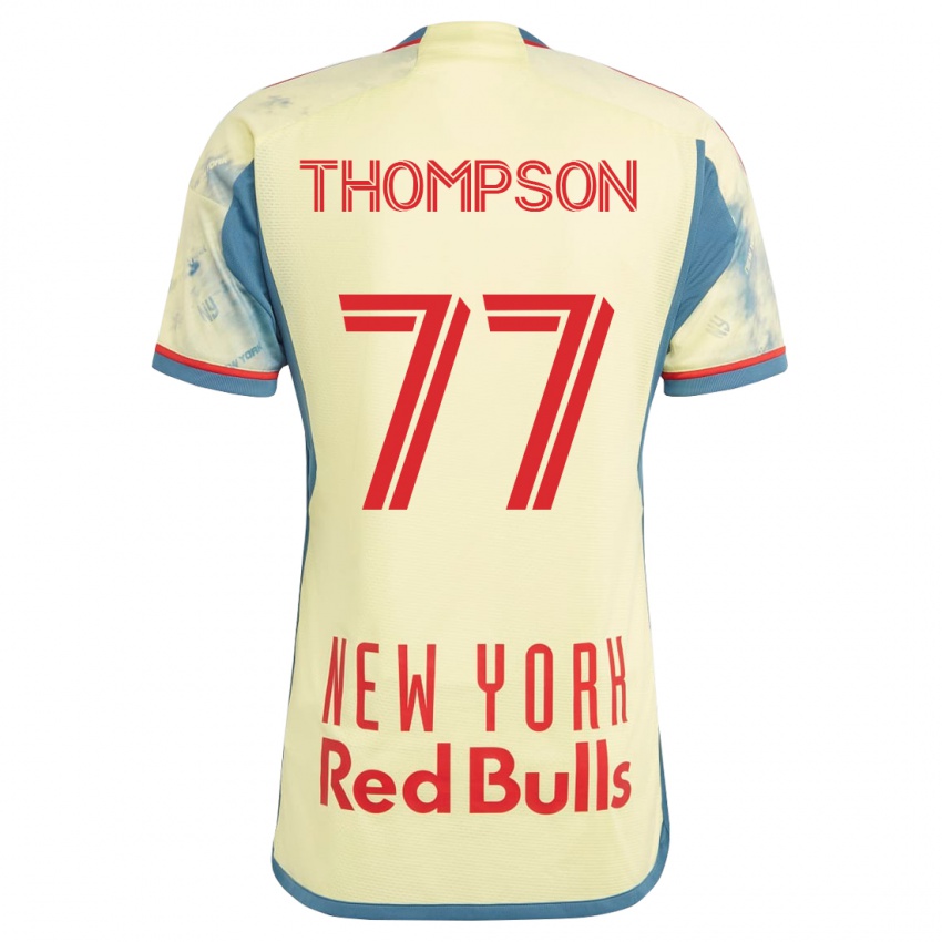 Mujer Camiseta Amos Shapiro-Thompson #77 Amarillo 1ª Equipación 2023/24 La Camisa Perú
