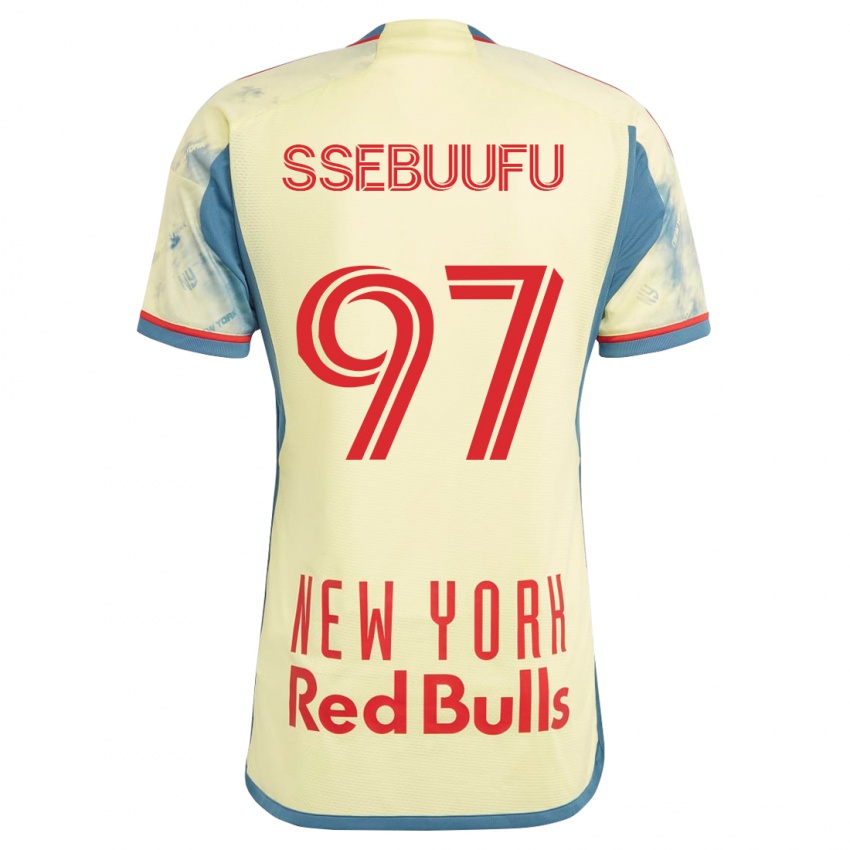 Mujer Camiseta Frank Ssebuufu #97 Amarillo 1ª Equipación 2023/24 La Camisa Perú