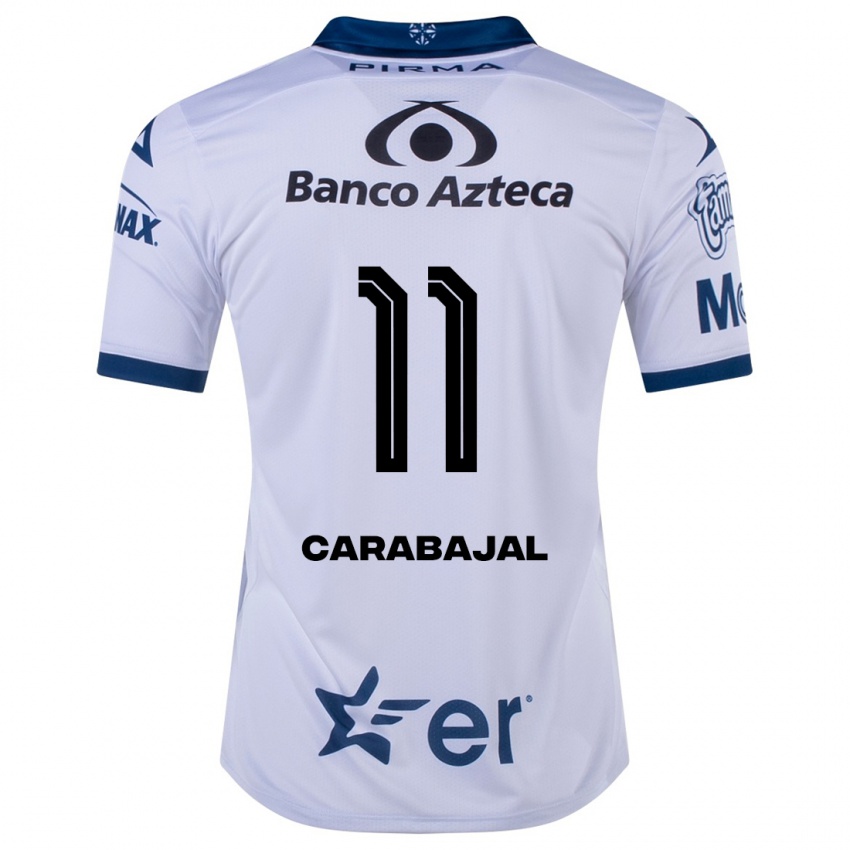 Mujer Camiseta Gabriel Carabajal #11 Blanco 1ª Equipación 2023/24 La Camisa Perú