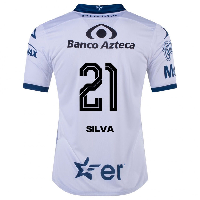 Mujer Camiseta Gastón Silva #21 Blanco 1ª Equipación 2023/24 La Camisa Perú