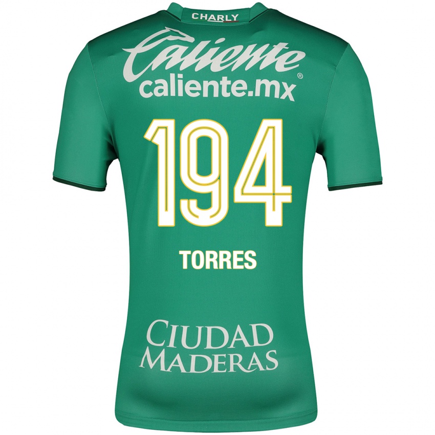 Mujer Camiseta Erick Torres #194 Verde 1ª Equipación 2023/24 La Camisa Perú