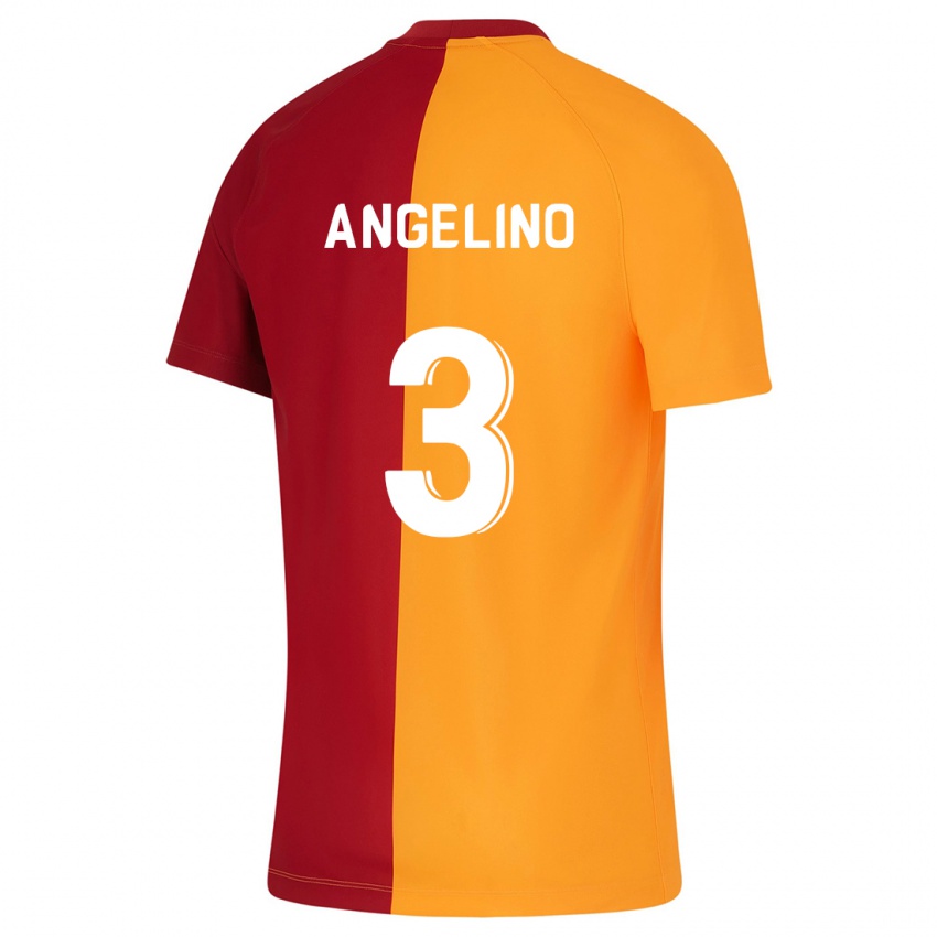 Mujer Camiseta Angelino #3 Naranja 1ª Equipación 2023/24 La Camisa Perú