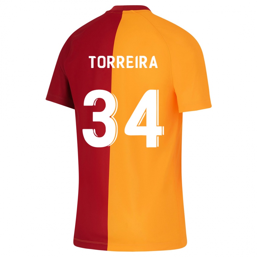 Mujer Camiseta Lucas Torreira #34 Naranja 1ª Equipación 2023/24 La Camisa Perú