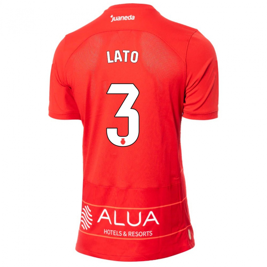 Mujer Camiseta Toni Lato #3 Rojo 1ª Equipación 2023/24 La Camisa Perú