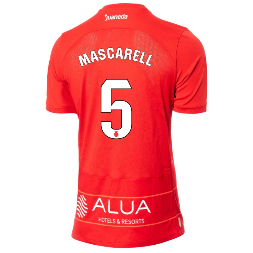 Mujer Camiseta Omar Mascarell #5 Rojo 1ª Equipación 2023/24 La Camisa Perú