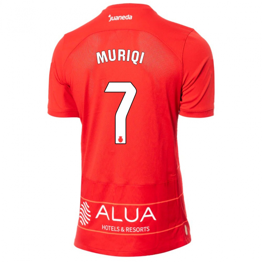 Mujer Camiseta Vedat Muriqi #7 Rojo 1ª Equipación 2023/24 La Camisa Perú