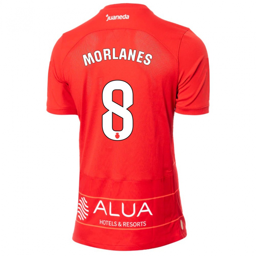 Mujer Camiseta Manu Morlanes #8 Rojo 1ª Equipación 2023/24 La Camisa Perú