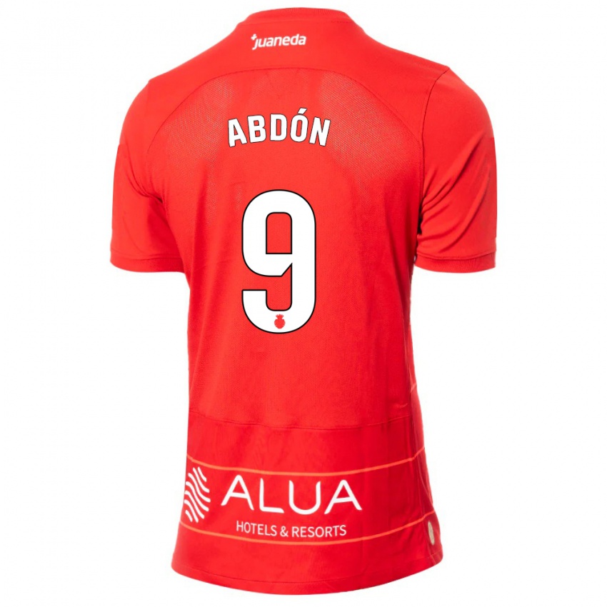 Mujer Camiseta Abdón Prats #9 Rojo 1ª Equipación 2023/24 La Camisa Perú