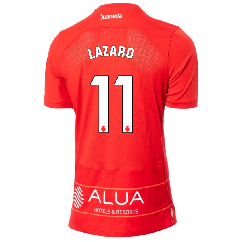 Mujer Camiseta Victor Lázaro #11 Rojo 1ª Equipación 2023/24 La Camisa Perú