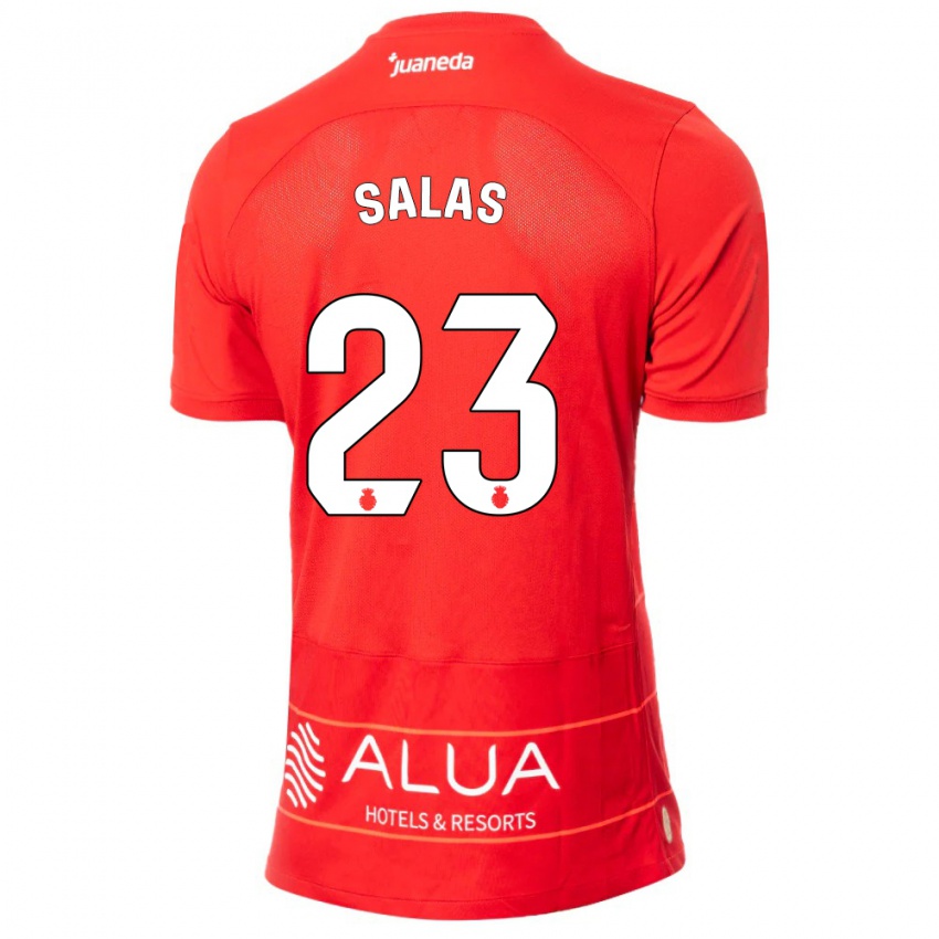 Mujer Camiseta Jan Salas #23 Rojo 1ª Equipación 2023/24 La Camisa Perú
