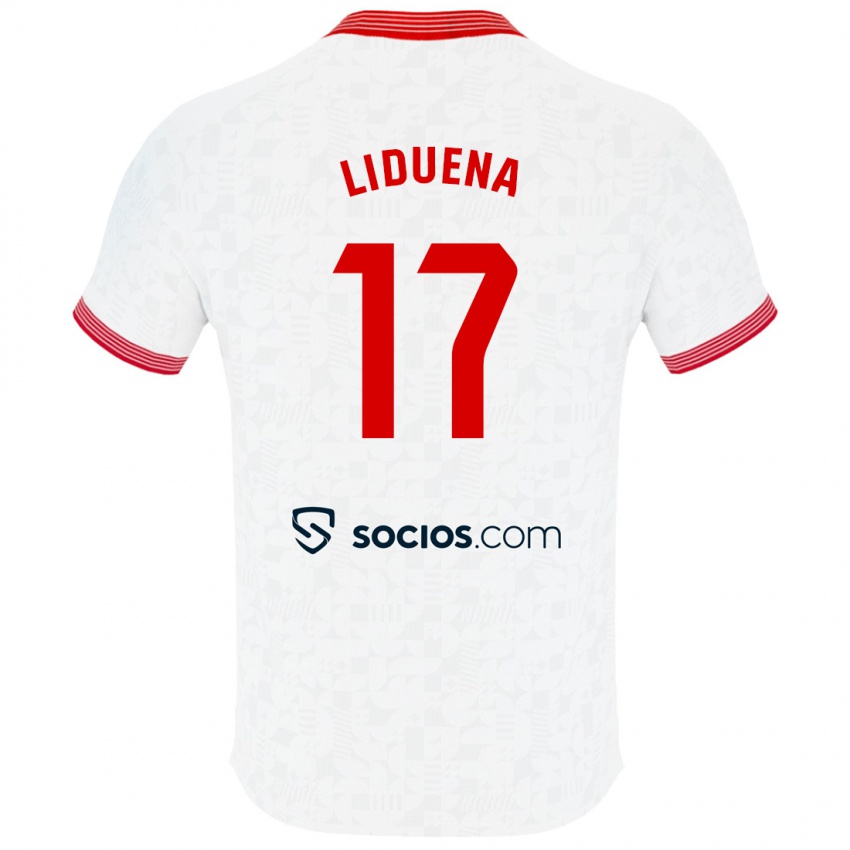 Mujer Camiseta Daniel Lidueña #17 Blanco 1ª Equipación 2023/24 La Camisa Perú