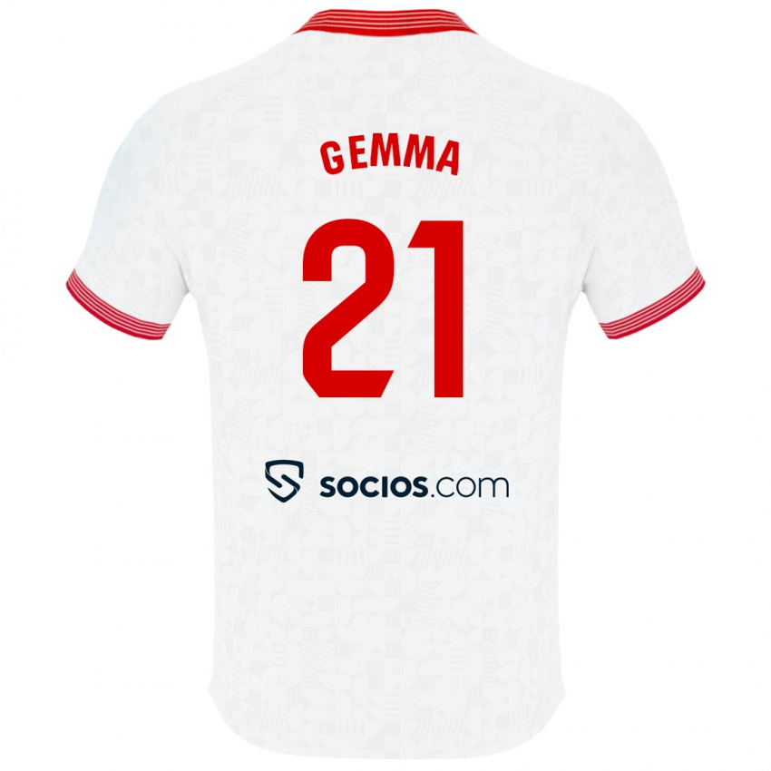 Mujer Camiseta Gemma Gili Giner #21 Blanco 1ª Equipación 2023/24 La Camisa Perú