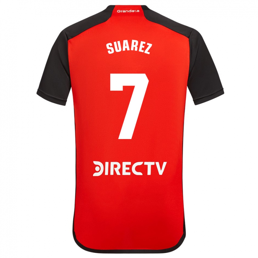 Mujer Camiseta Matias Suarez #7 Rojo 2ª Equipación 2023/24 La Camisa Perú