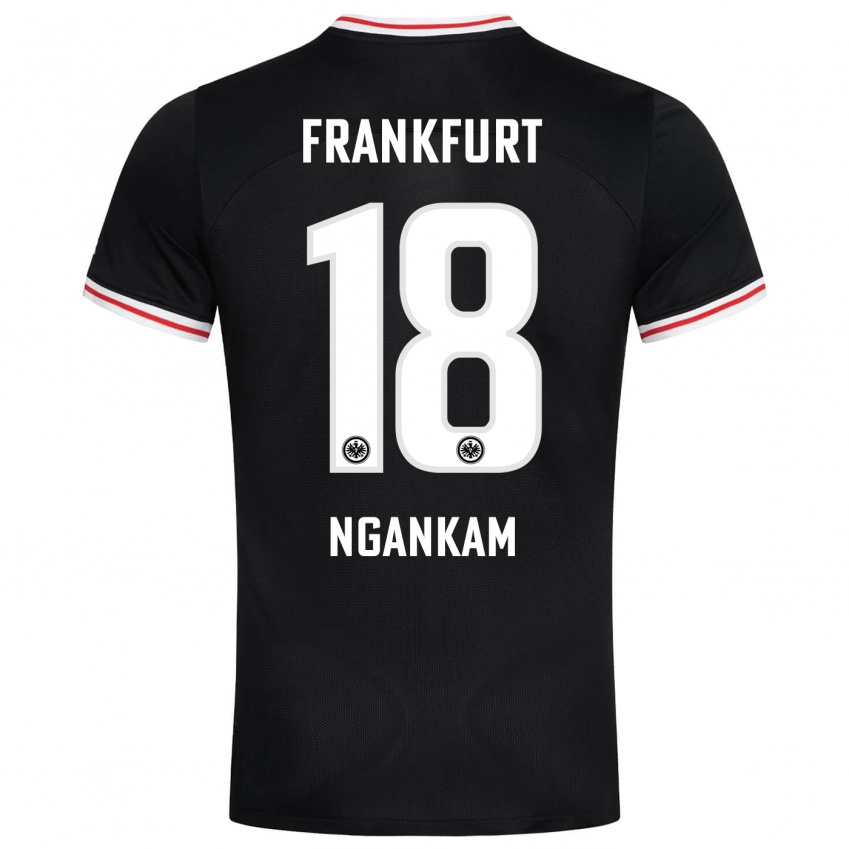 Mujer Camiseta Jessic Ngankam #18 Negro 2ª Equipación 2023/24 La Camisa Perú