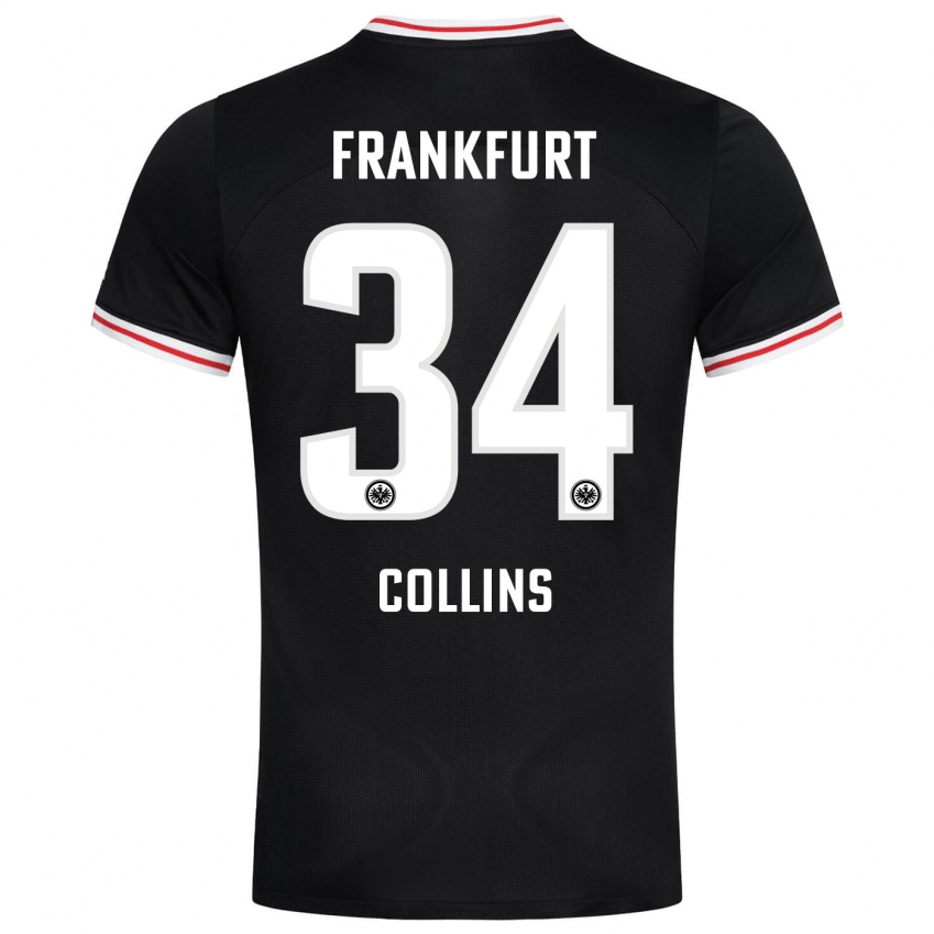 Mujer Camiseta Nnamdi Collins #34 Negro 2ª Equipación 2023/24 La Camisa Perú