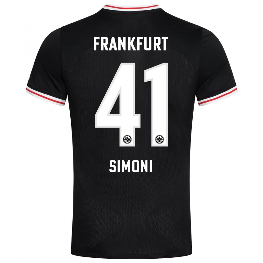 Mujer Camiseta Simon Simoni #41 Negro 2ª Equipación 2023/24 La Camisa Perú