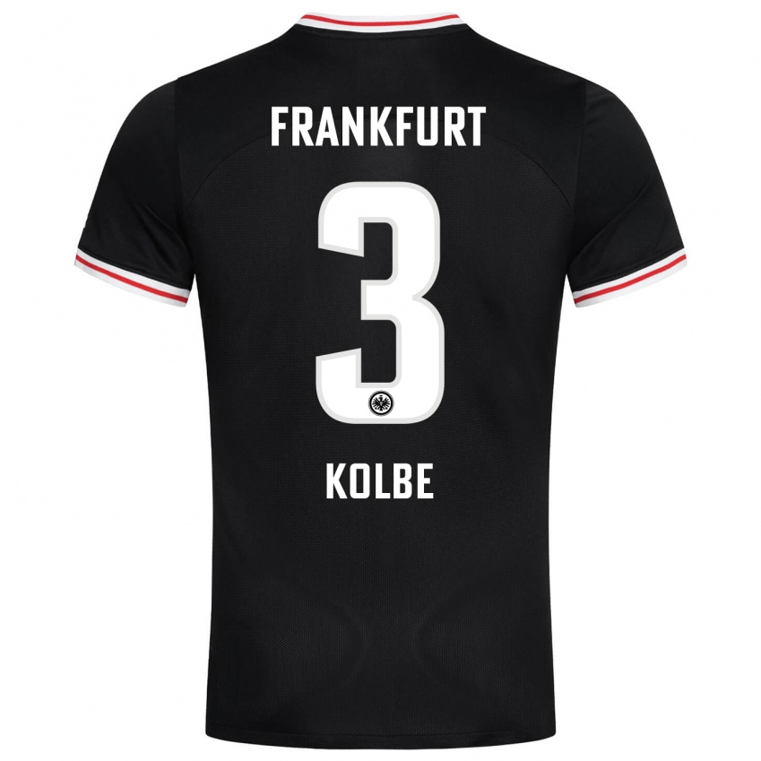 Mujer Camiseta Louis Kolbe #3 Negro 2ª Equipación 2023/24 La Camisa Perú