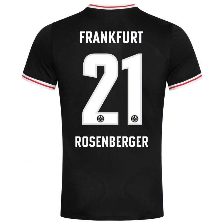 Mujer Camiseta Robin Rosenberger #21 Negro 2ª Equipación 2023/24 La Camisa Perú