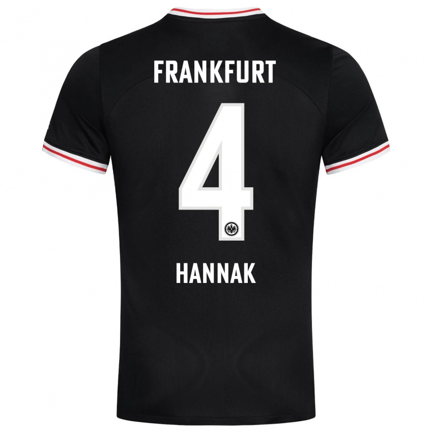 Mujer Camiseta Tim Hannak #4 Negro 2ª Equipación 2023/24 La Camisa Perú