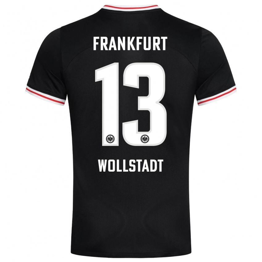 Mujer Camiseta Fabio Wollstadt #13 Negro 2ª Equipación 2023/24 La Camisa Perú