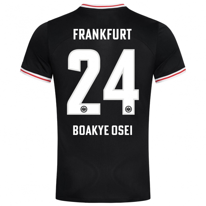 Mujer Camiseta Derek Boakye-Osei #24 Negro 2ª Equipación 2023/24 La Camisa Perú