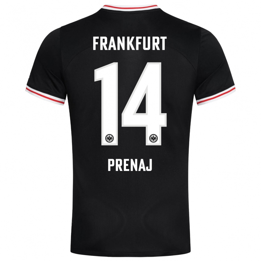 Mujer Camiseta Christian Prenaj #14 Negro 2ª Equipación 2023/24 La Camisa Perú