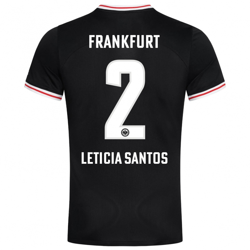 Mujer Camiseta Letícia Santos De Oliveira #2 Negro 2ª Equipación 2023/24 La Camisa Perú