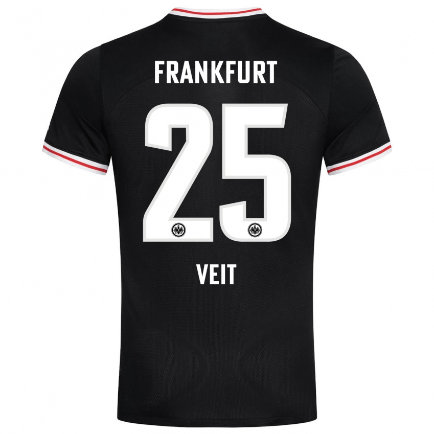 Mujer Camiseta Jella Veit #25 Negro 2ª Equipación 2023/24 La Camisa Perú