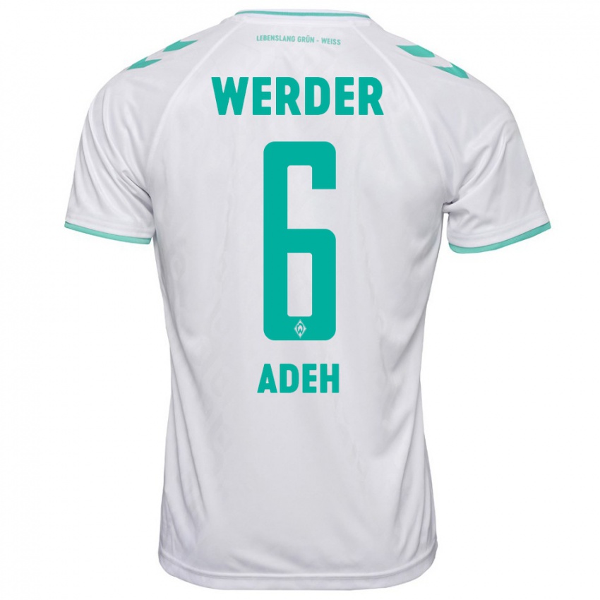 Mujer Camiseta Wesley Adeh #6 Blanco 2ª Equipación 2023/24 La Camisa Perú