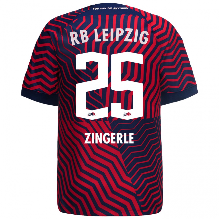 Mujer Camiseta Leopold Zingerle #25 Azul Rojo 2ª Equipación 2023/24 La Camisa Perú