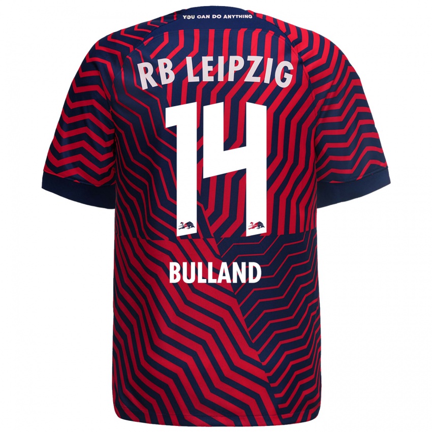 Mujer Camiseta Anton Bulland #14 Azul Rojo 2ª Equipación 2023/24 La Camisa Perú