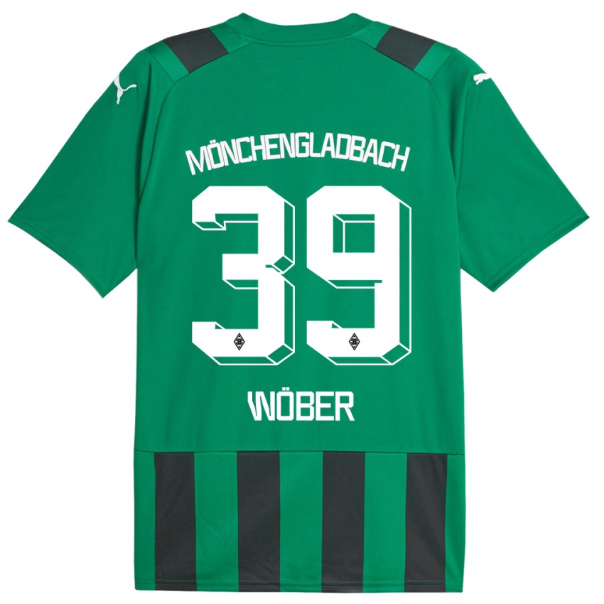 Mujer Camiseta Maximilian Wöber #39 Verde Negro 2ª Equipación 2023/24 La Camisa Perú