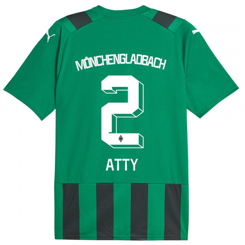 Mujer Camiseta Yassir Atty #2 Verde Negro 2ª Equipación 2023/24 La Camisa Perú