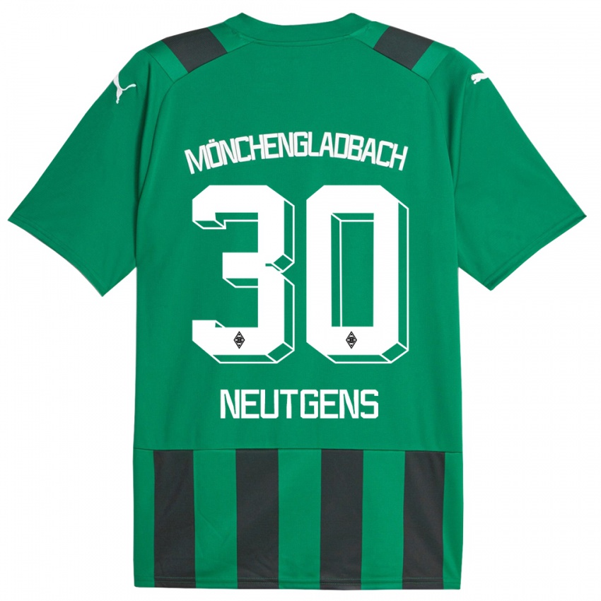 Mujer Camiseta Maximilian Neutgens #30 Verde Negro 2ª Equipación 2023/24 La Camisa Perú