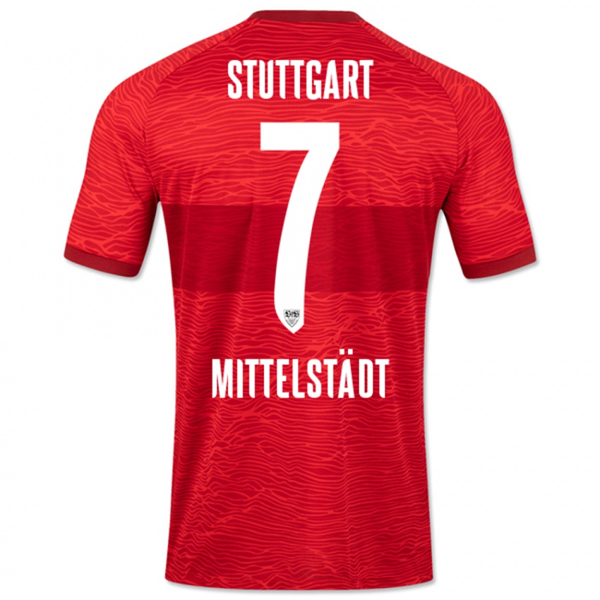 Mujer Camiseta Maximilian Mittelstädt #7 Rojo 2ª Equipación 2023/24 La Camisa Perú