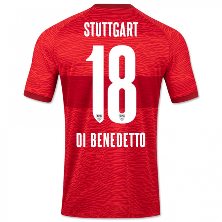 Mujer Camiseta Samuele Di Benedetto #18 Rojo 2ª Equipación 2023/24 La Camisa Perú