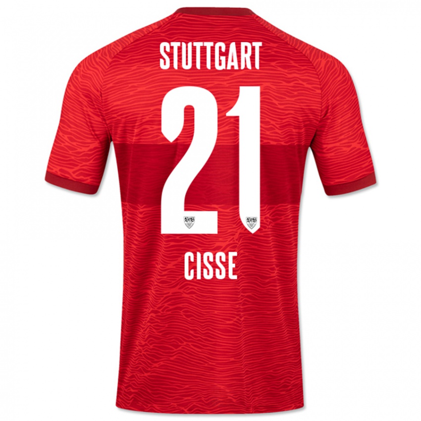 Mujer Camiseta Moussa Cissé #21 Rojo 2ª Equipación 2023/24 La Camisa Perú