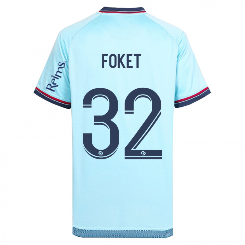 Mujer Camiseta Thomas Foket #32 Cielo Azul 2ª Equipación 2023/24 La Camisa Perú