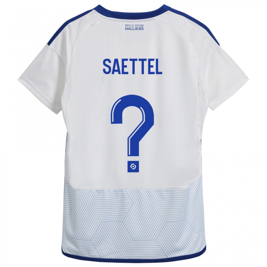 Mujer Camiseta Tom Saettel #0 Blanco 2ª Equipación 2023/24 La Camisa Perú