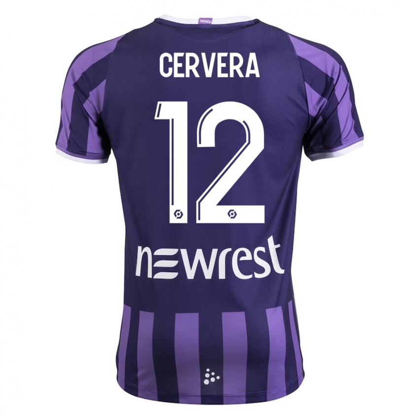 Mujer Camiseta Laurianne Cervera #12 Morado 2ª Equipación 2023/24 La Camisa Perú