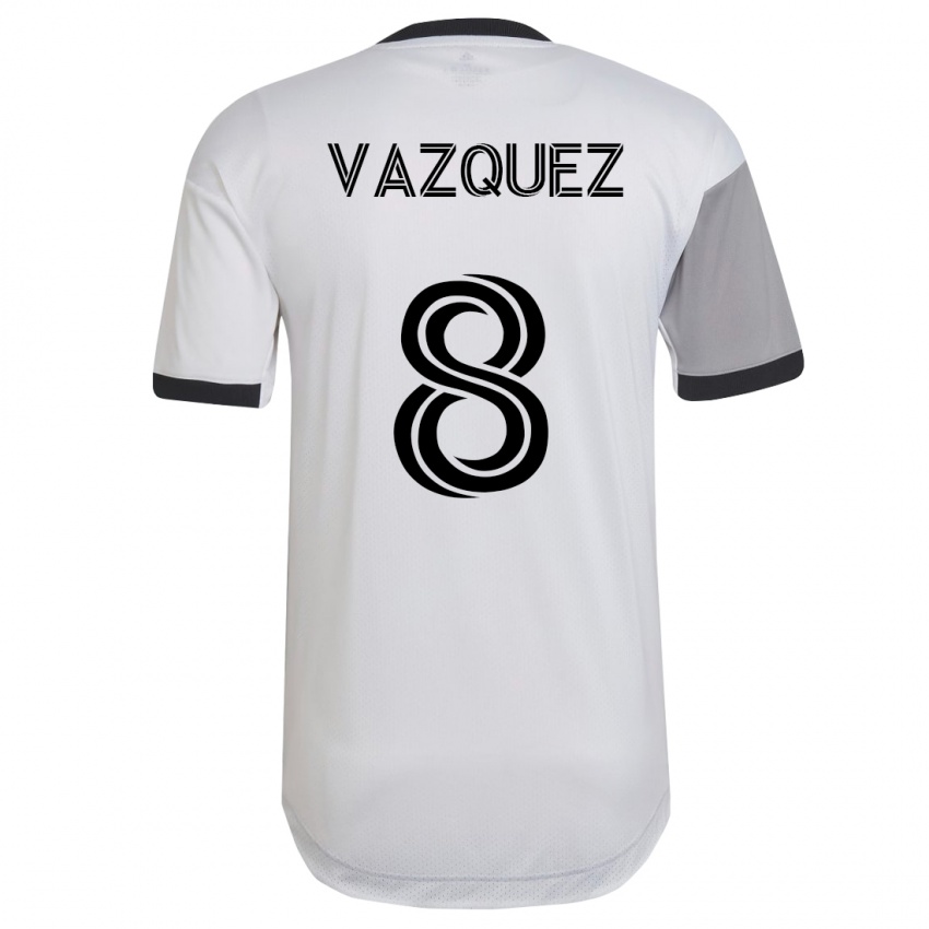 Mujer Camiseta Víctor Vázquez #8 Blanco 2ª Equipación 2023/24 La Camisa Perú