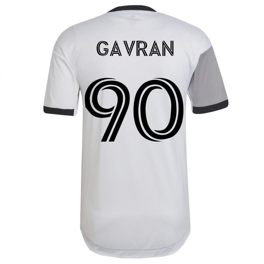 Mujer Camiseta Luka Gavran #90 Blanco 2ª Equipación 2023/24 La Camisa Perú