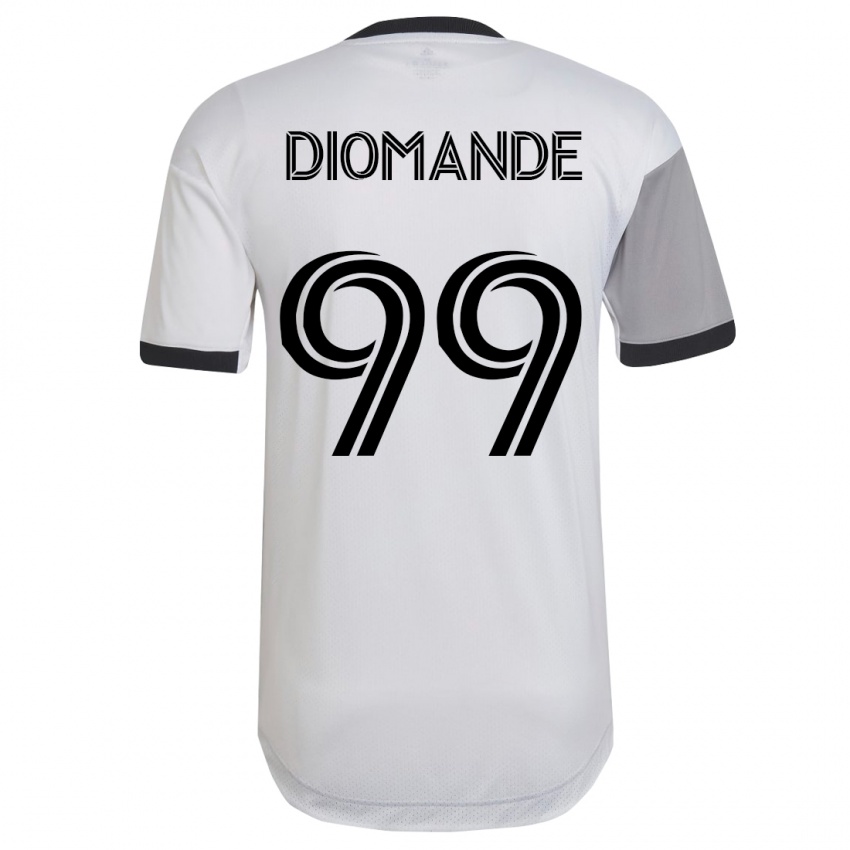 Mujer Camiseta Adama Diomande #99 Blanco 2ª Equipación 2023/24 La Camisa Perú