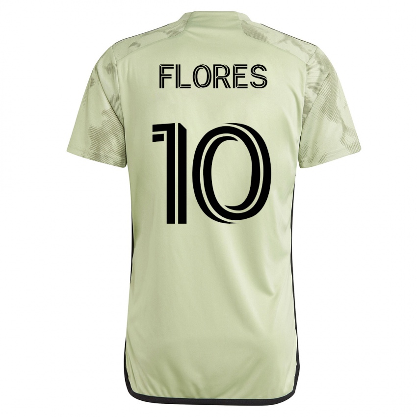 Mujer Camiseta Leonardo Flores #10 Verde 2ª Equipación 2023/24 La Camisa Perú