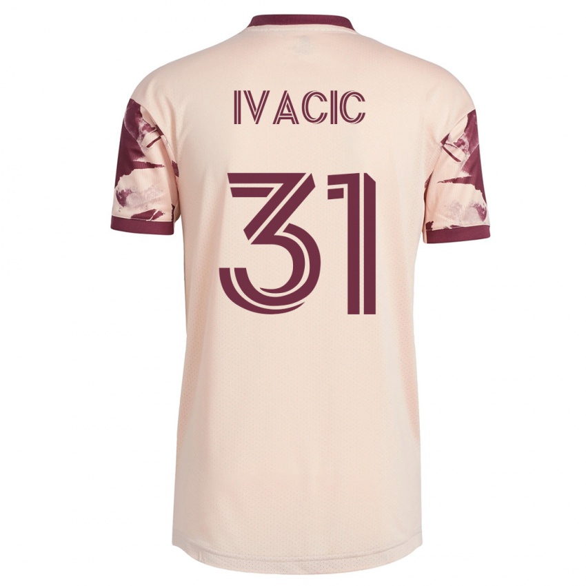 Mujer Camiseta Aljaz Ivacic #31 Blanquecino 2ª Equipación 2023/24 La Camisa Perú