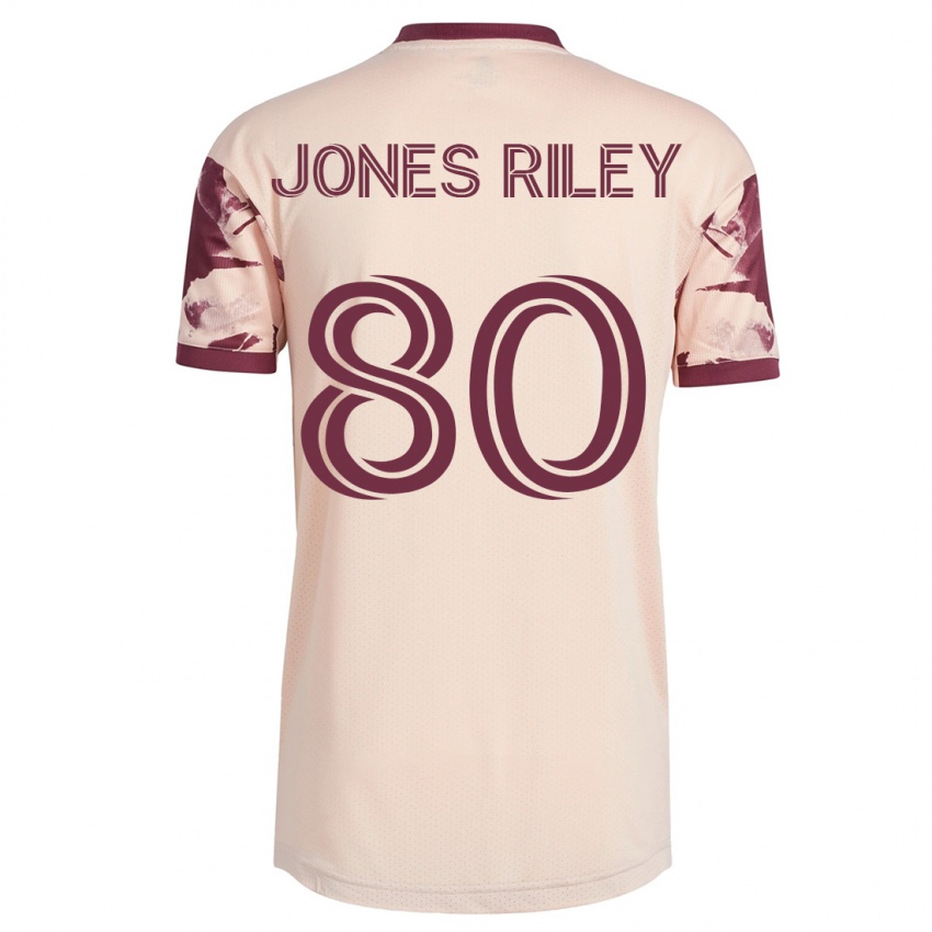 Mujer Camiseta Jaden Jones-Riley #80 Blanquecino 2ª Equipación 2023/24 La Camisa Perú