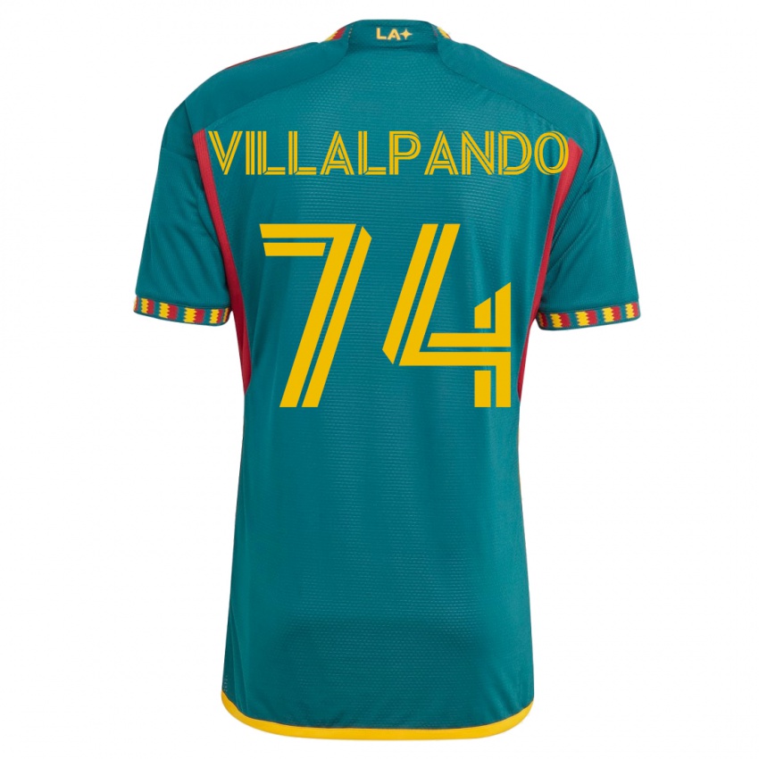 Mujer Camiseta Sergio Villalpando #74 Verde 2ª Equipación 2023/24 La Camisa Perú