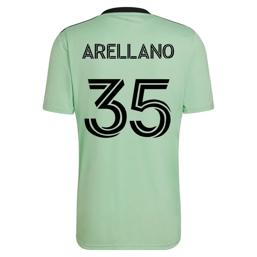 Mujer Camiseta Bryan Arellano #35 Verde Claro 2ª Equipación 2023/24 La Camisa Perú